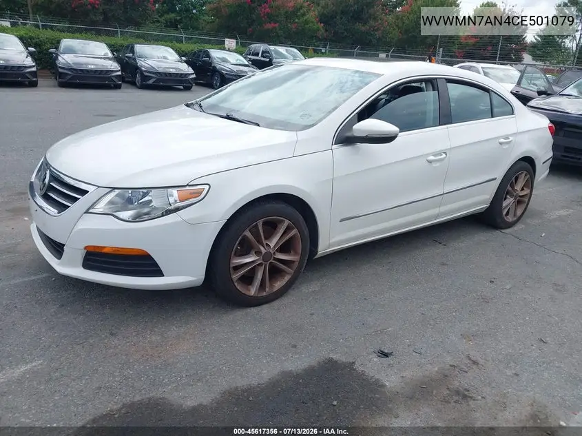 2012 Volkswagen Cc Sport VIN: WVWMN7AN4CE501079 Lot: 45617356