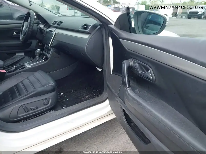 2012 Volkswagen Cc Sport VIN: WVWMN7AN4CE501079 Lot: 45617356