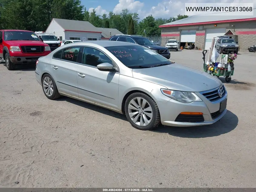 2012 Volkswagen Cc Sport VIN: WVWMP7AN1CE513068 Lot: 45624304