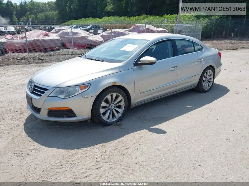 2012 Volkswagen Cc Sport VIN: WVWMP7AN1CE513068 Lot: 45624304