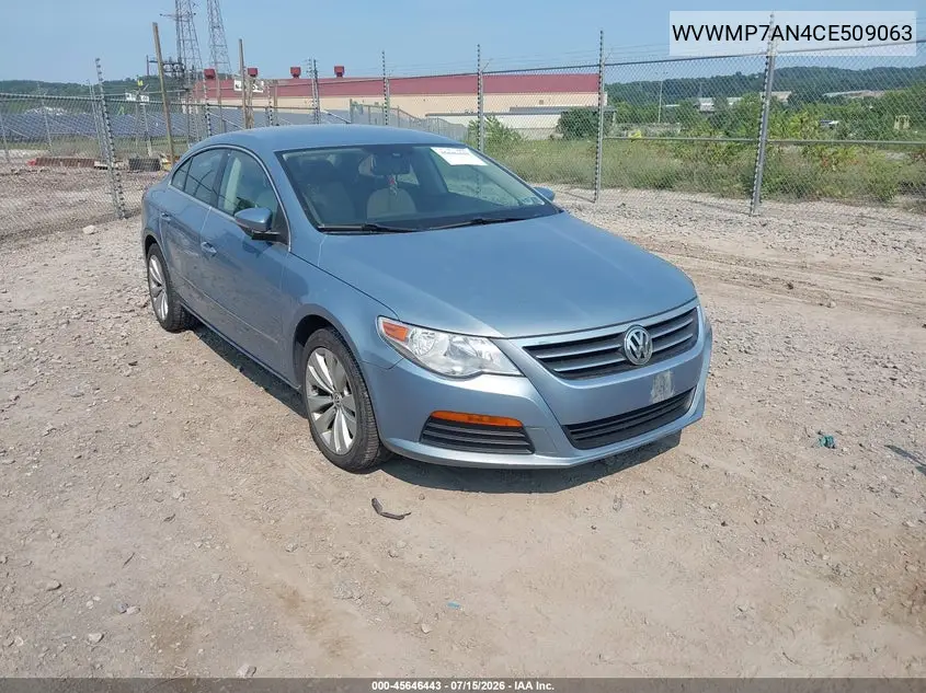 2012 Volkswagen Cc Sport VIN: WVWMP7AN4CE509063 Lot: 45646443