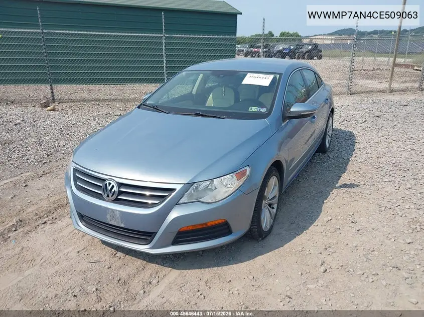 2012 Volkswagen Cc Sport VIN: WVWMP7AN4CE509063 Lot: 45646443