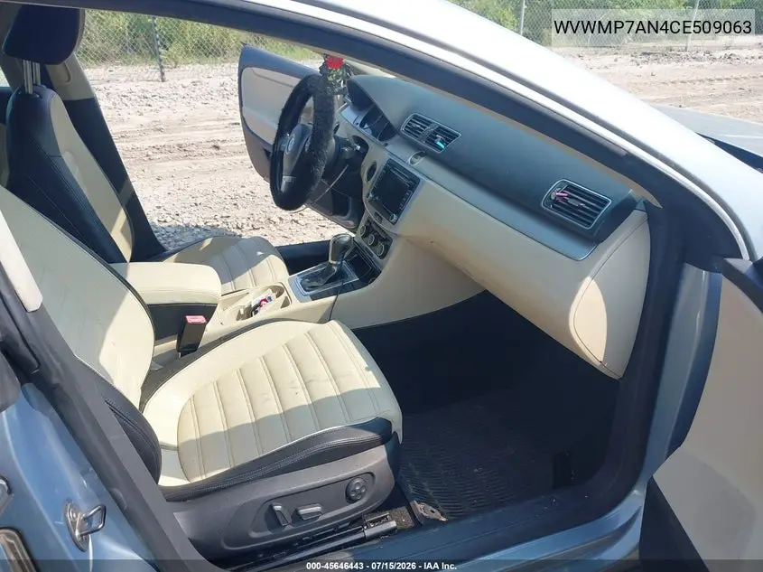 2012 Volkswagen Cc Sport VIN: WVWMP7AN4CE509063 Lot: 45646443