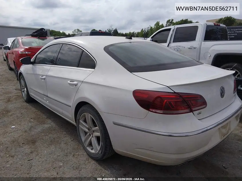 2013 Volkswagen Cc 2.0T Sport VIN: WVWBN7AN5DE562711 Lot: 45025873