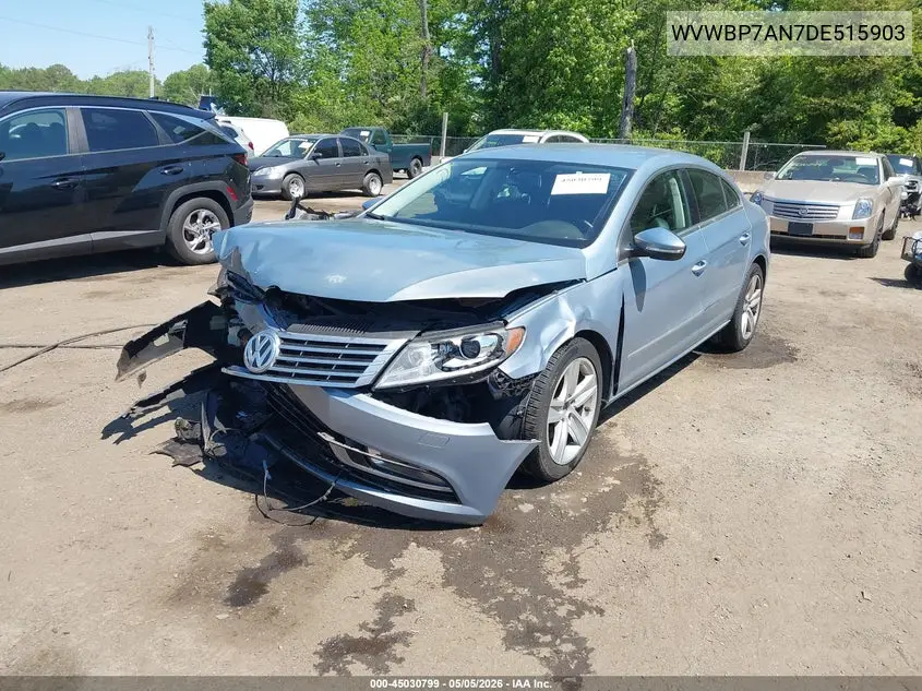 2013 Volkswagen Cc 2.0T Sport VIN: WVWBP7AN7DE515903 Lot: 45030799