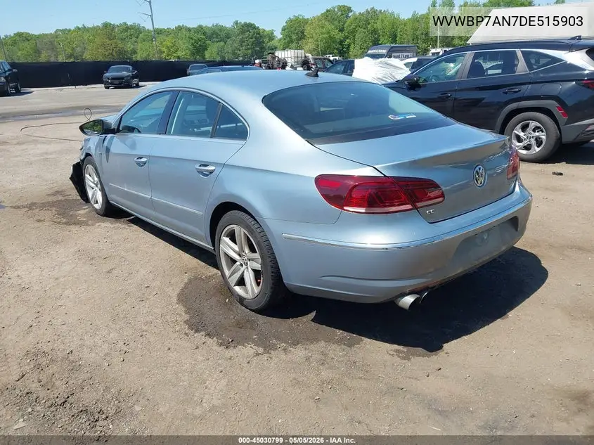 2013 Volkswagen Cc 2.0T Sport VIN: WVWBP7AN7DE515903 Lot: 45030799
