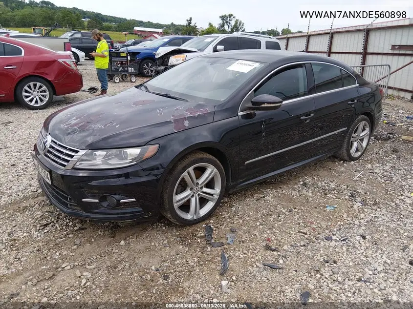 2013 Volkswagen Cc 2.0T R-Line VIN: WVWAN7ANXDE560898 Lot: 45038860