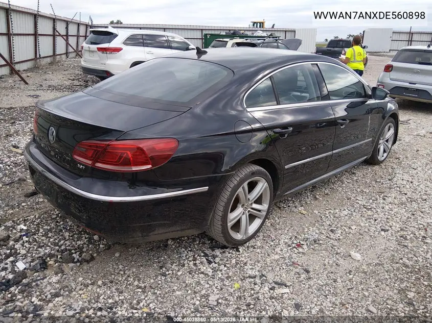 2013 Volkswagen Cc 2.0T R-Line VIN: WVWAN7ANXDE560898 Lot: 45038860