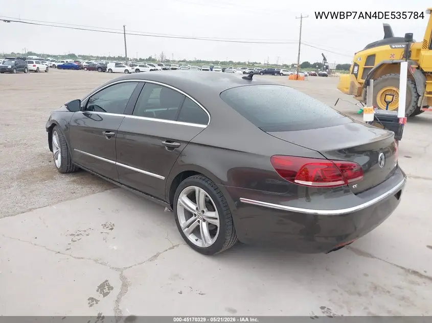 2013 Volkswagen Cc 2.0T Sport Plus VIN: WVWBP7AN4DE535784 Lot: 45170329