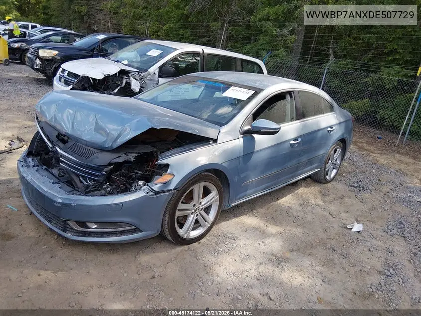 2013 Volkswagen Cc 2.0T Sport Plus VIN: WVWBP7ANXDE507729 Lot: 45174122