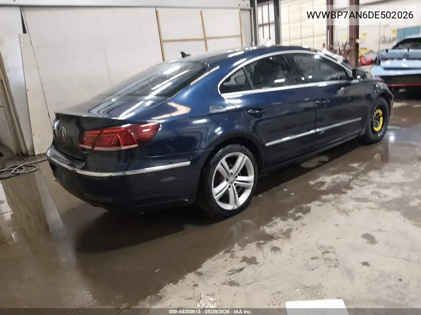 2013 Volkswagen Cc 2.0T Sport Plus VIN: WVWBP7AN6DE502026 Lot: 45200615