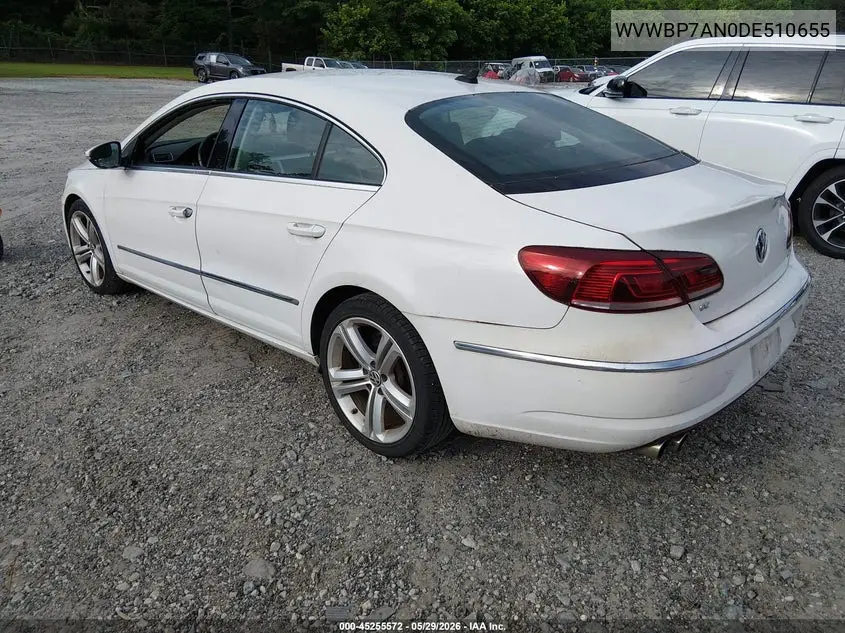 2013 Volkswagen Cc 2.0T Sport Plus VIN: WVWBP7AN0DE510655 Lot: 45255572