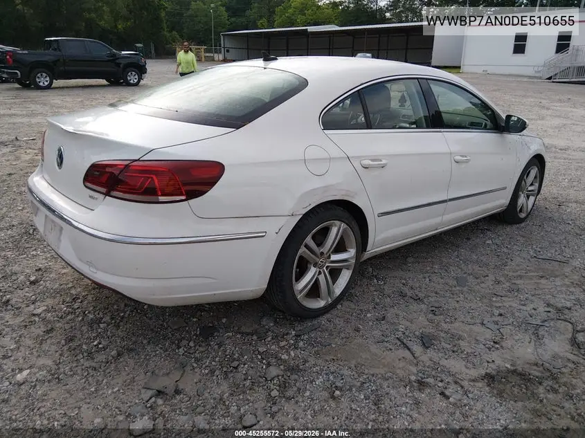 2013 Volkswagen Cc 2.0T Sport Plus VIN: WVWBP7AN0DE510655 Lot: 45255572