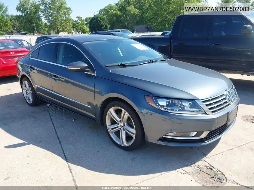 2013 Volkswagen Cc 2.0T Sport Plus VIN: WVWBP7AN7DE502083 Lot: 45268050