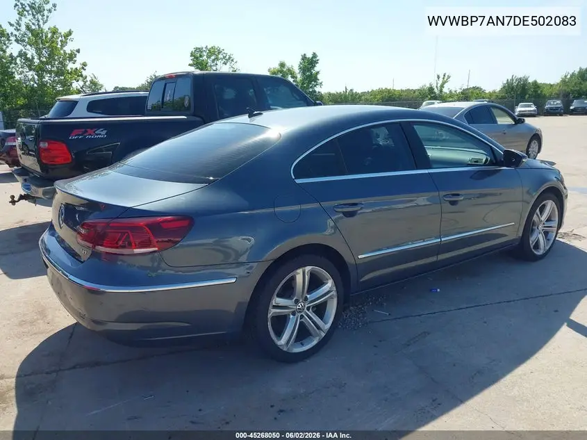 2013 Volkswagen Cc 2.0T Sport Plus VIN: WVWBP7AN7DE502083 Lot: 45268050