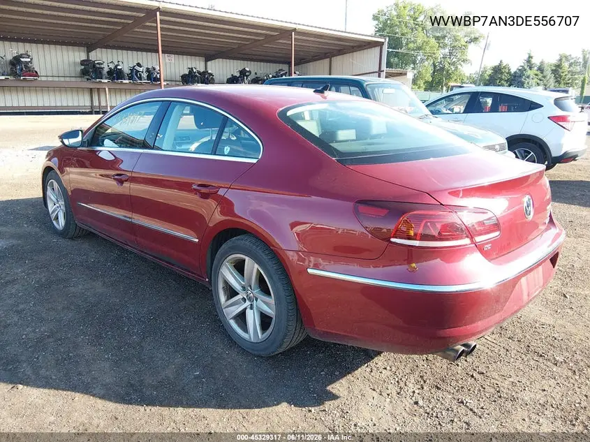 2013 Volkswagen Cc 2.0T Sport VIN: WVWBP7AN3DE556707 Lot: 45329317