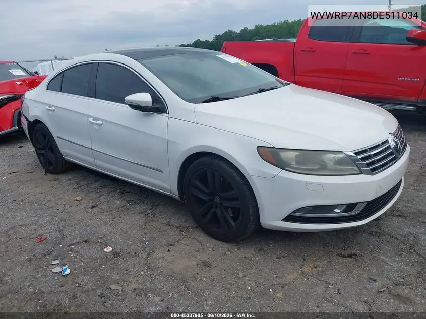 2013 Volkswagen Cc 2.0T Lux VIN: WVWRP7AN8DE511034 Lot: 45337905