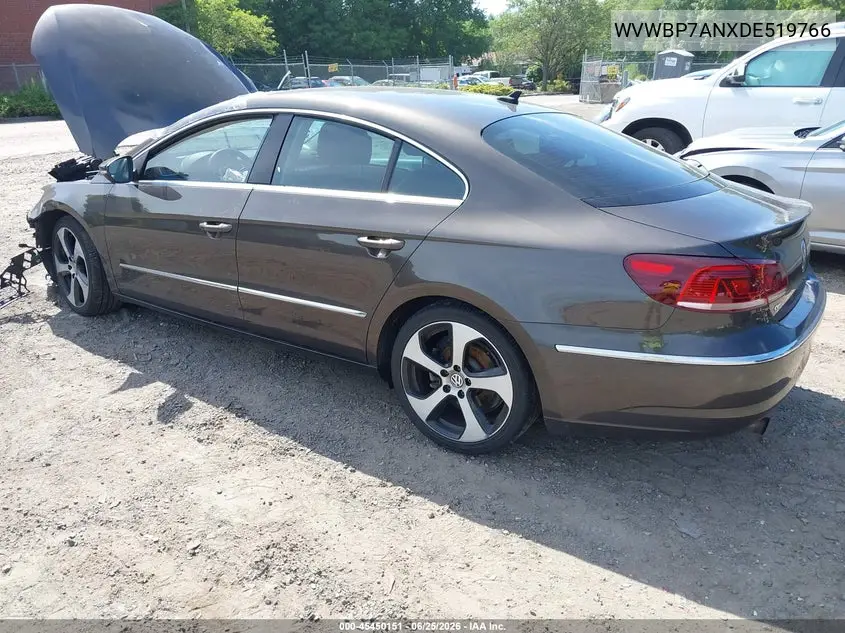 2013 Volkswagen Cc 2.0T Sport VIN: WVWBP7ANXDE519766 Lot: 45450151
