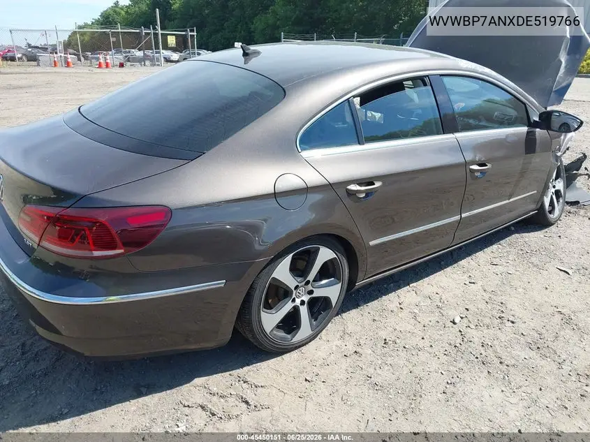 2013 Volkswagen Cc 2.0T Sport VIN: WVWBP7ANXDE519766 Lot: 45450151
