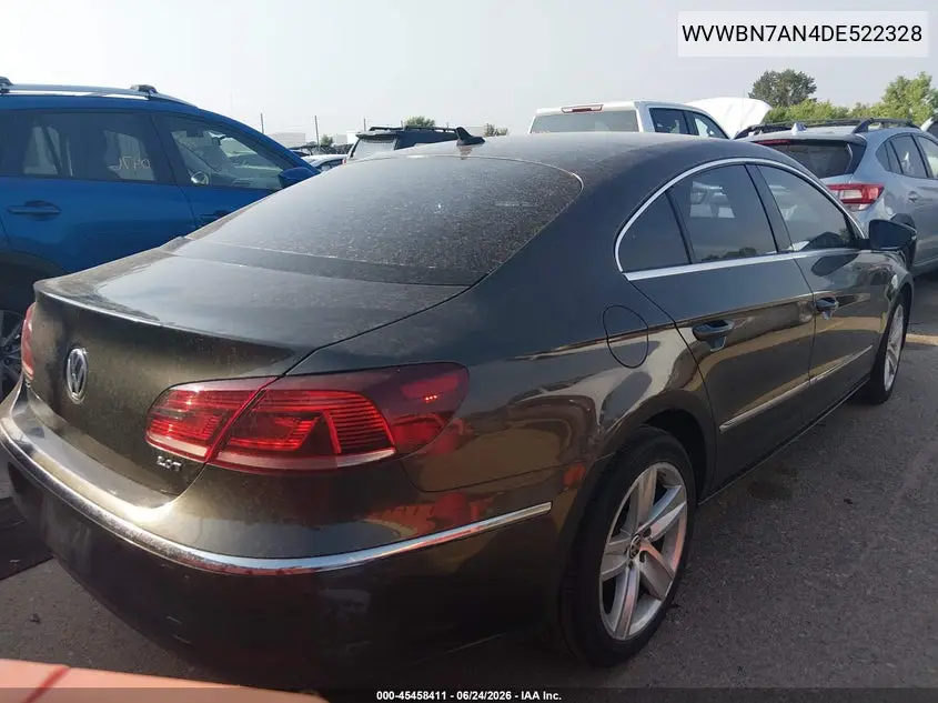 2013 Volkswagen Cc 2.0T Sport VIN: WVWBN7AN4DE522328 Lot: 45458411