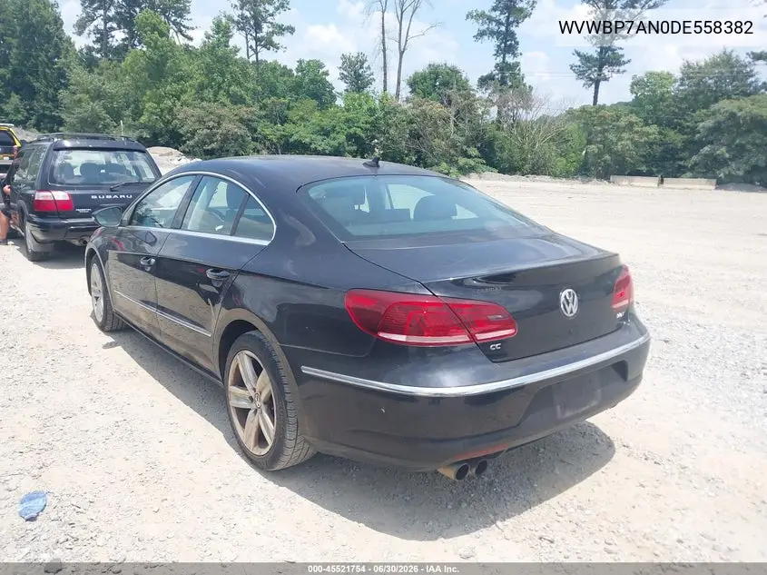 2013 Volkswagen Cc 2.0T Sport VIN: WVWBP7AN0DE558382 Lot: 45521754