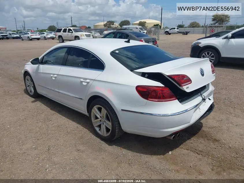 2013 Volkswagen Cc 2.0T Sport VIN: WVWBP7AN2DE556942 Lot: 45533099