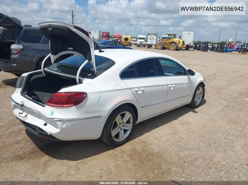 2013 Volkswagen Cc 2.0T Sport VIN: WVWBP7AN2DE556942 Lot: 45533099