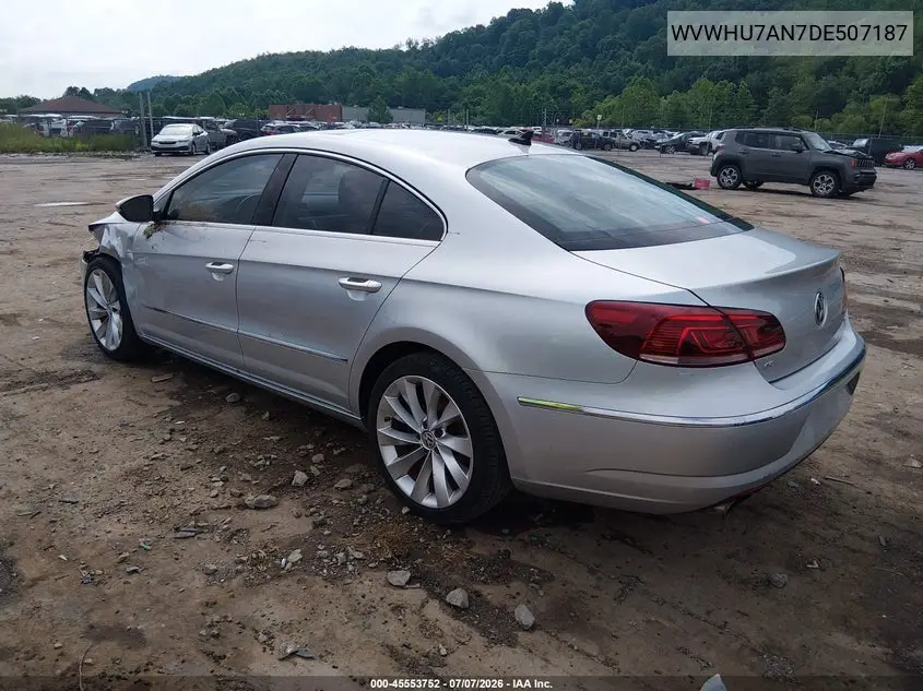 2013 Volkswagen Cc 3.6L Vr6 Lux VIN: WVWHU7AN7DE507187 Lot: 45553752