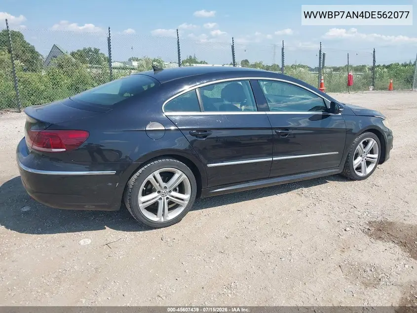 2013 Volkswagen Cc 2.0T R-Line VIN: WVWBP7AN4DE562077 Lot: 45607439