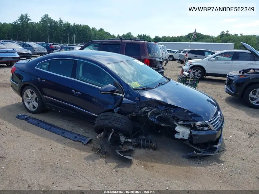 2013 Volkswagen Cc 2.0T Sport VIN: WVWBP7AN0DE562349 Lot: 45661169