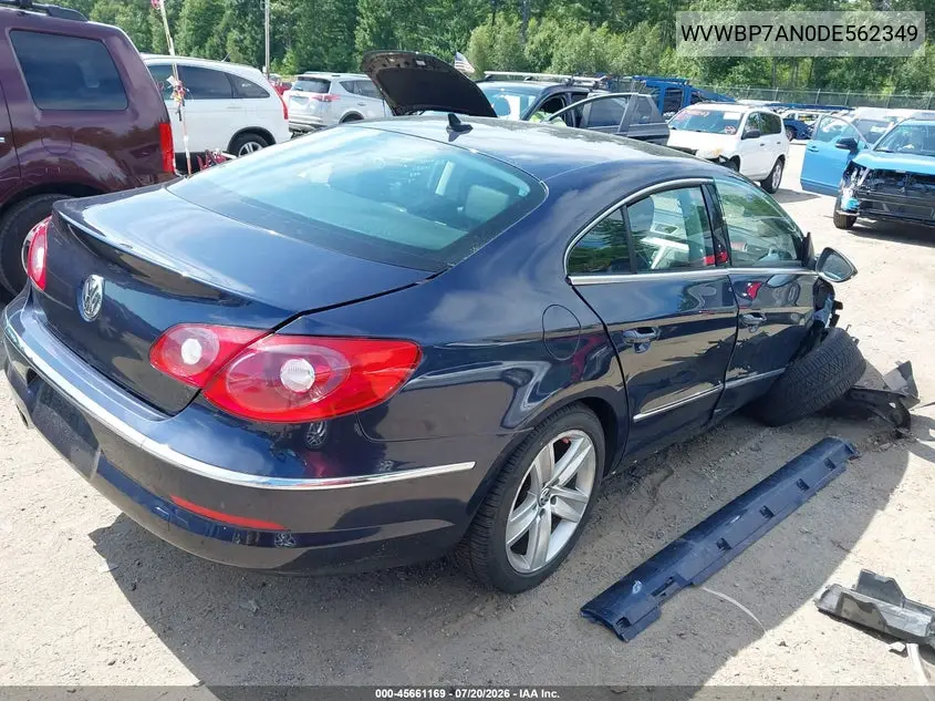 2013 Volkswagen Cc 2.0T Sport VIN: WVWBP7AN0DE562349 Lot: 45661169