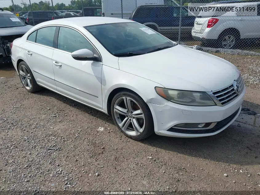2013 Volkswagen Cc 2.0T Sport Plus VIN: WVWBP7AN6DE511499 Lot: 45661309