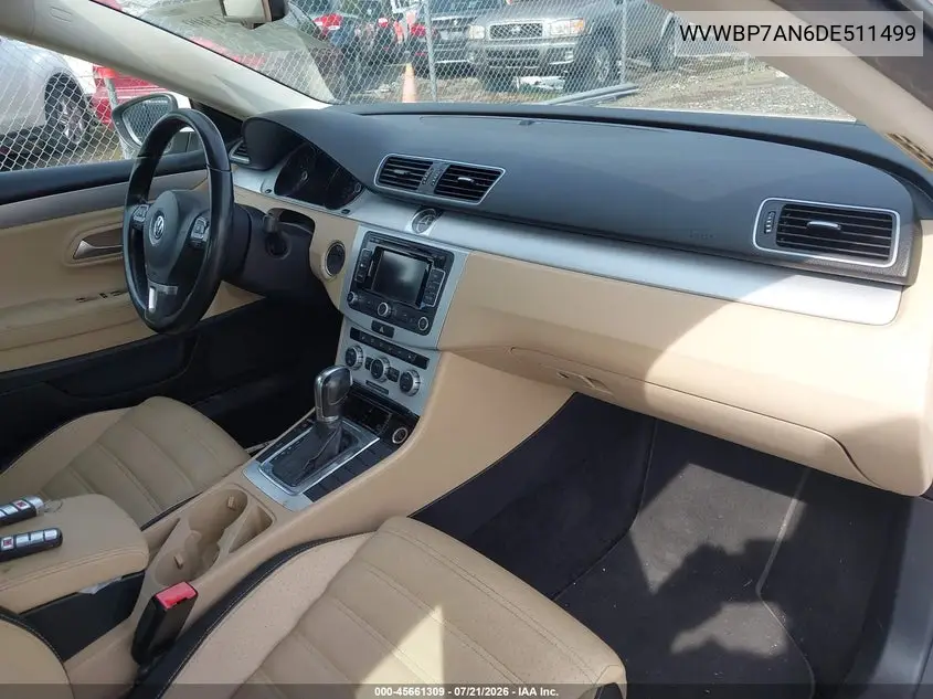 2013 Volkswagen Cc 2.0T Sport Plus VIN: WVWBP7AN6DE511499 Lot: 45661309