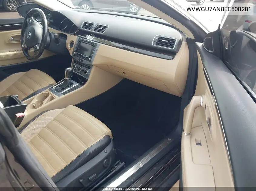 2014 Volkswagen Cc 3.6L Vr6 Executive VIN: WVWGU7AN8EE508281 Lot: 45110810