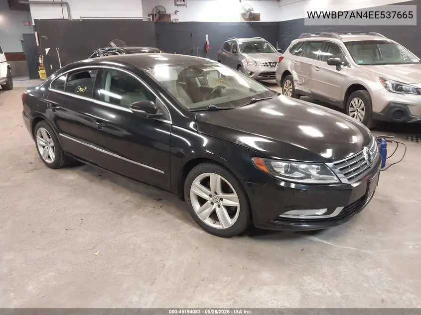 2014 Volkswagen Cc 2.0T Sport VIN: WVWBP7AN4EE537665 Lot: 45194083