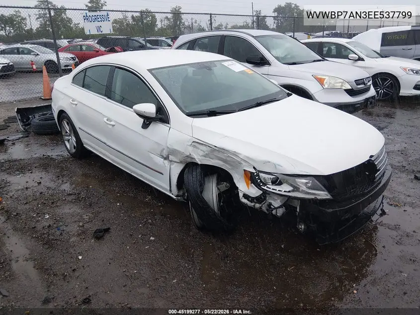 2014 Volkswagen Cc 2.0T Sport VIN: WVWBP7AN3EE537799 Lot: 45199277