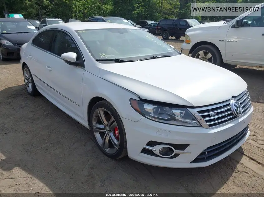 2014 Volkswagen Cc 2.0T R-Line VIN: WVWBN7AN9EE519667 Lot: 45304585