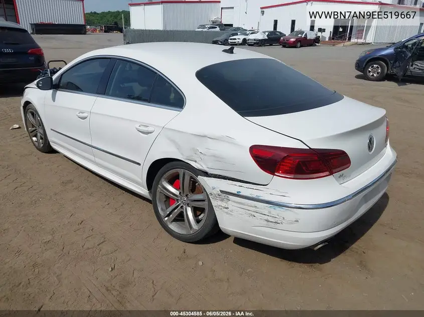 2014 Volkswagen Cc 2.0T R-Line VIN: WVWBN7AN9EE519667 Lot: 45304585