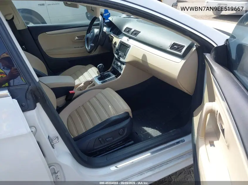 2014 Volkswagen Cc 2.0T R-Line VIN: WVWBN7AN9EE519667 Lot: 45304585