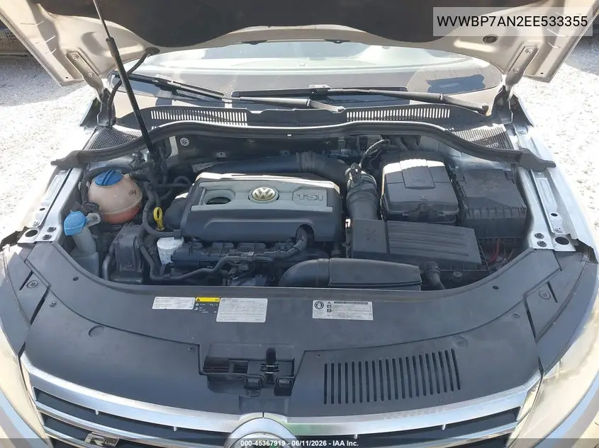 2014 Volkswagen Cc 2.0T R-Line VIN: WVWBP7AN2EE533355 Lot: 45367919