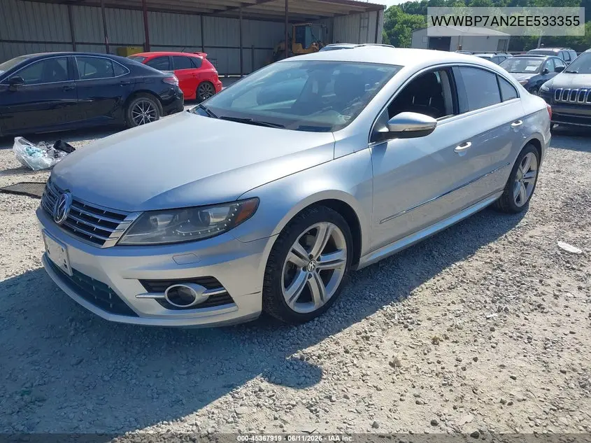 2014 Volkswagen Cc 2.0T R-Line VIN: WVWBP7AN2EE533355 Lot: 45367919