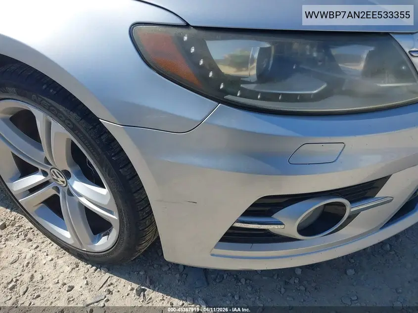 2014 Volkswagen Cc 2.0T R-Line VIN: WVWBP7AN2EE533355 Lot: 45367919