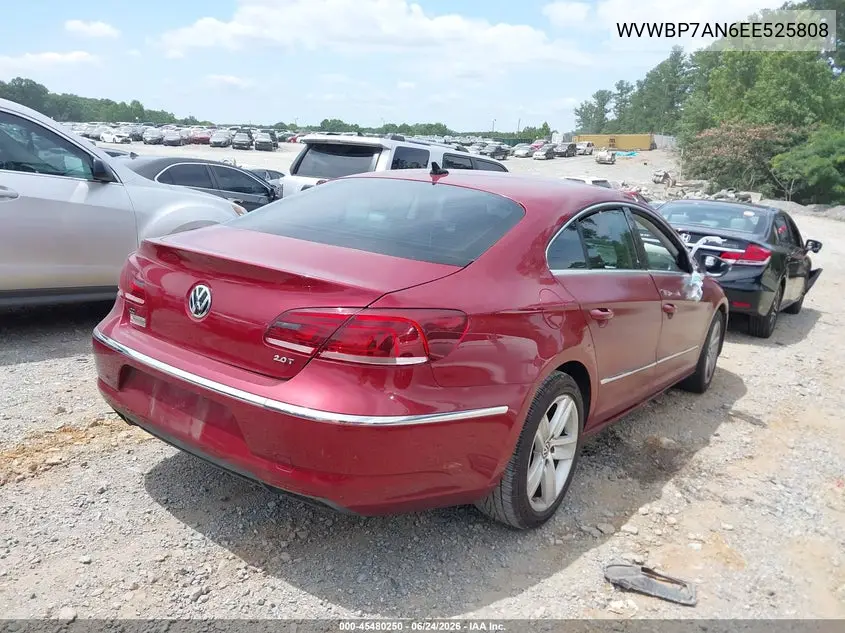 2014 Volkswagen Cc 2.0T Sport VIN: WVWBP7AN6EE525808 Lot: 45480250