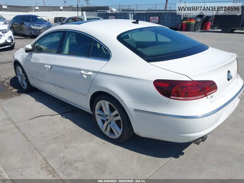 2014 Volkswagen Cc 2.0T Executive VIN: WVWRP7AN3EE524596 Lot: 45504828