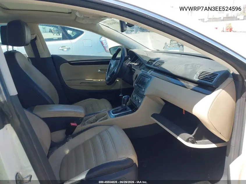 2014 Volkswagen Cc 2.0T Executive VIN: WVWRP7AN3EE524596 Lot: 45504828