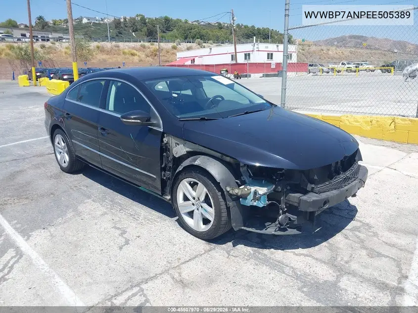 2014 Volkswagen Cc Sport VIN: WVWBP7ANOEE505389 Lot: 45507970