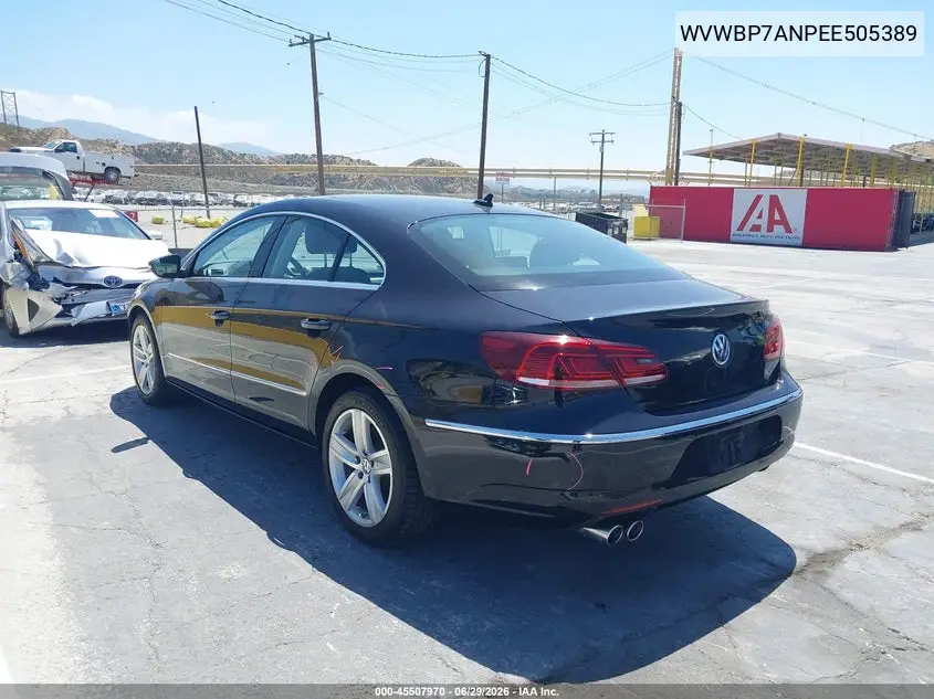 2014 Volkswagen Cc Sport VIN: WVWBP7ANOEE505389 Lot: 45507970