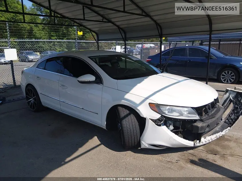 2014 Volkswagen Cc 2.0T R-Line/2.0T Sport VIN: WVWBP7AN0EE516361 Lot: 45527379