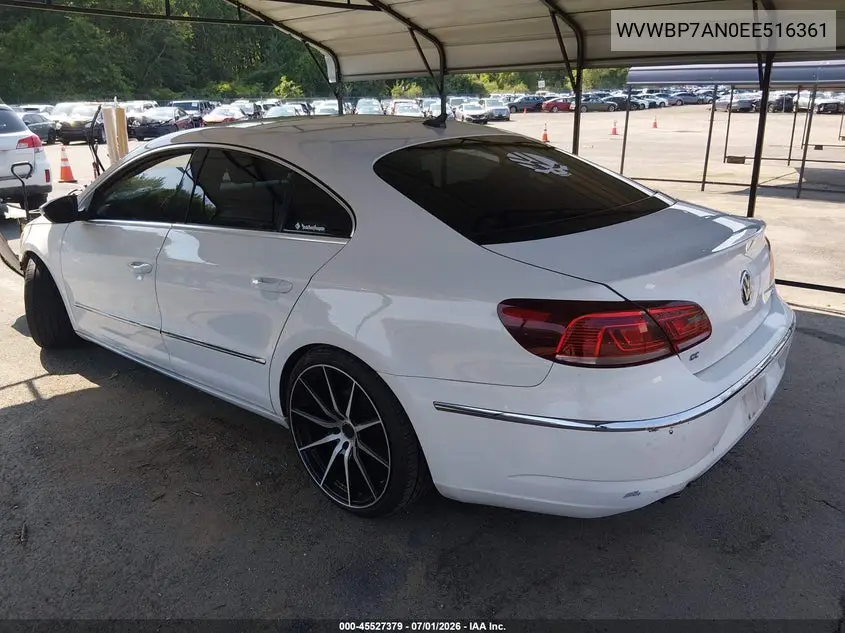 2014 Volkswagen Cc 2.0T R-Line/2.0T Sport VIN: WVWBP7AN0EE516361 Lot: 45527379