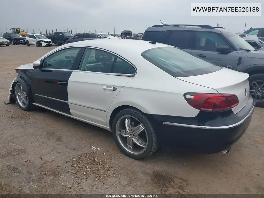 2014 Volkswagen Cc 2.0T Sport VIN: WVWBP7AN7EE526188 Lot: 45527885